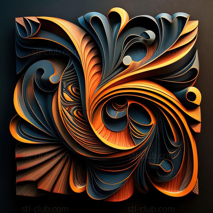 3D model st abstract painting (STL)